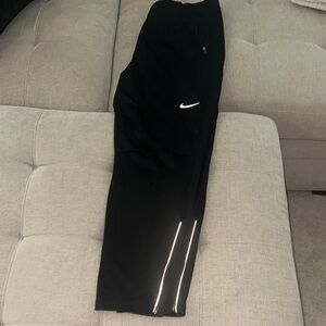 Nike Black Athletic Pants with Reflective Accents